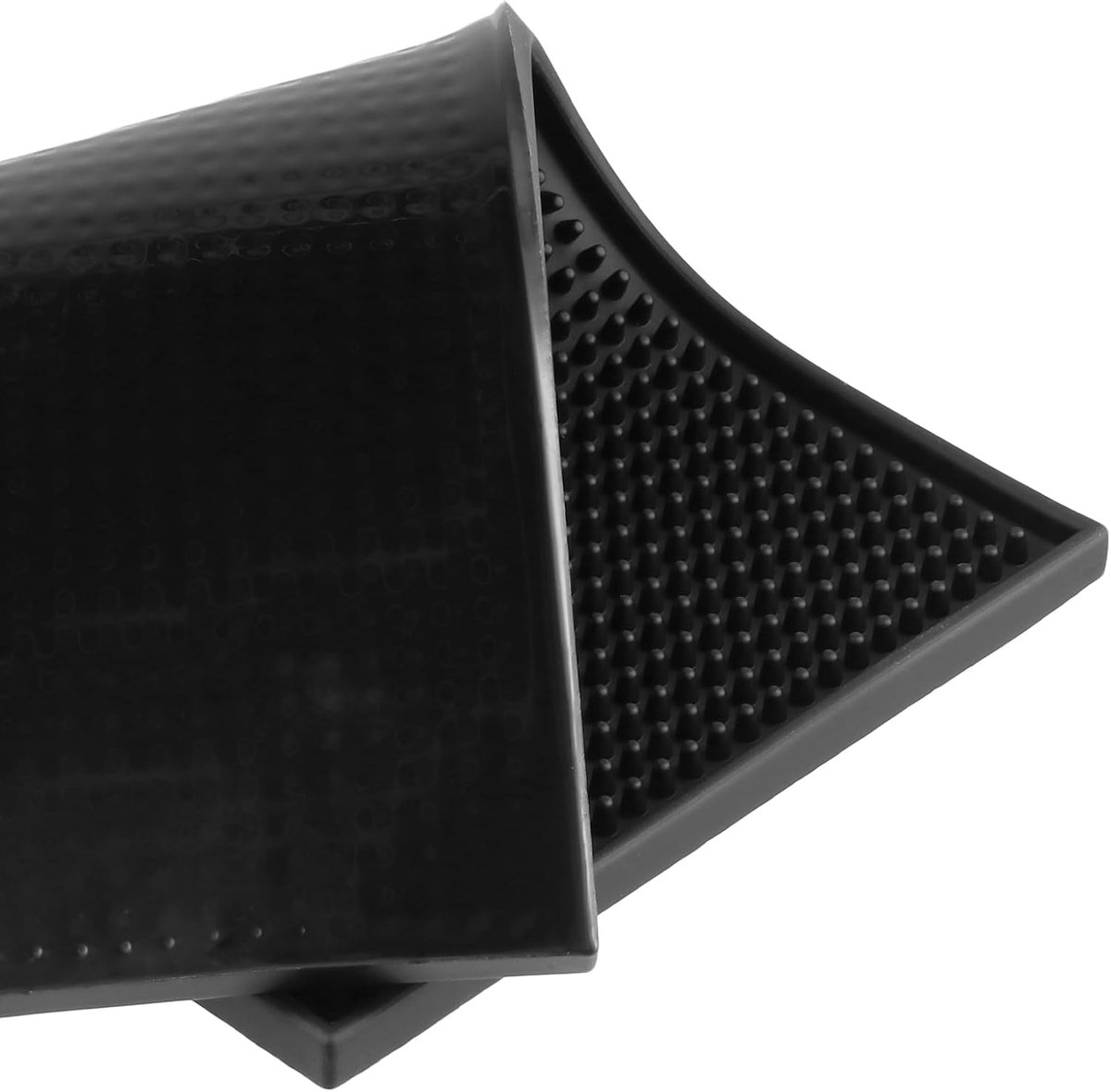 SnelShoppen - 8 Stuks 15.5 x 30.5 cm Bar Matten, Zwarte PVC Service Matten, Antislip en Warmtebestendig, Ideaal voor Keuken, Bar en Hotel