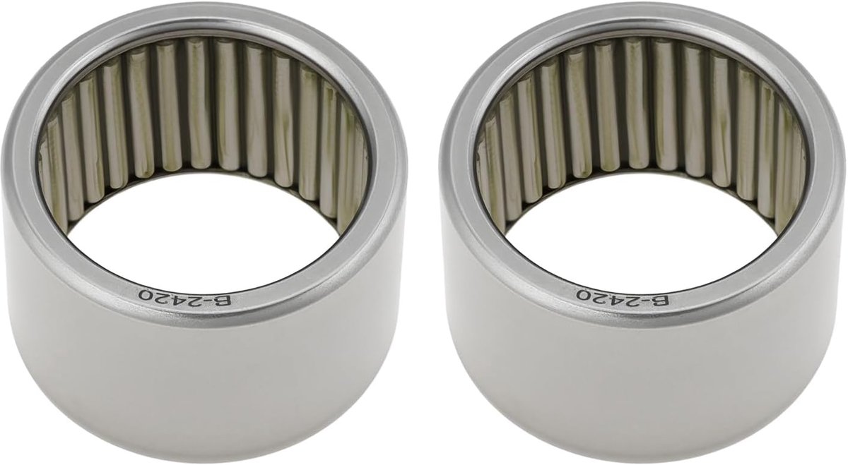 SnelShoppen - 2X Naaldrollager B-2420 38,1x47,625x31,75mm Slijtvast Hoog-Koolstof Chroom Staal Compatibel met Getrokken Cup voor Hoog-belasting Stempe
