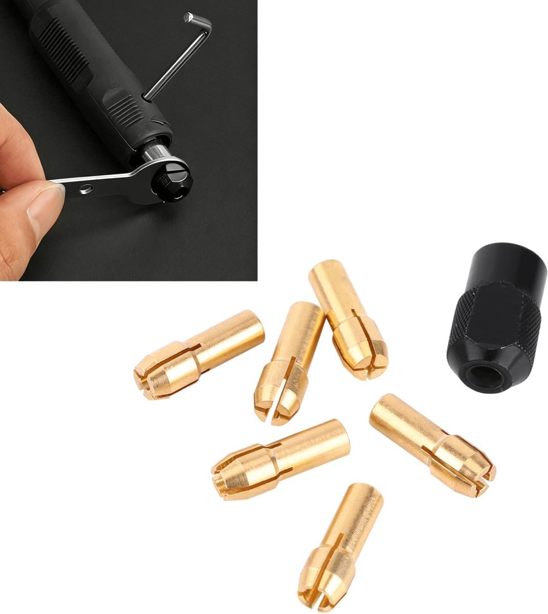 SnelShoppen - Tension Clamp Sleeves Set - Grip Capaciteit 1MM - 3.2MM - M8 - 0.75 - Duurzaam en Gebruiksvriendelijk - 6 Stuks
