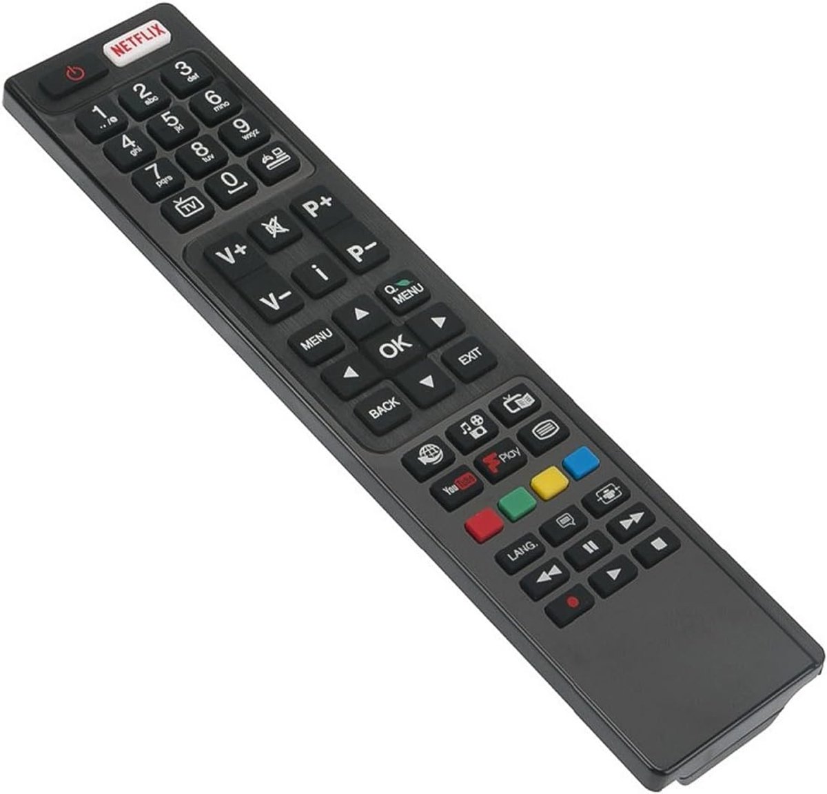 SnelShoppen - Vervangende Afstandsbediening Voor TV RC4848F Compatibel Met Diverse Modellen 49HK6T74U 43HB6T72U 32HB6J61U 48HK6T74U 55HB6T72U 48HD6T74