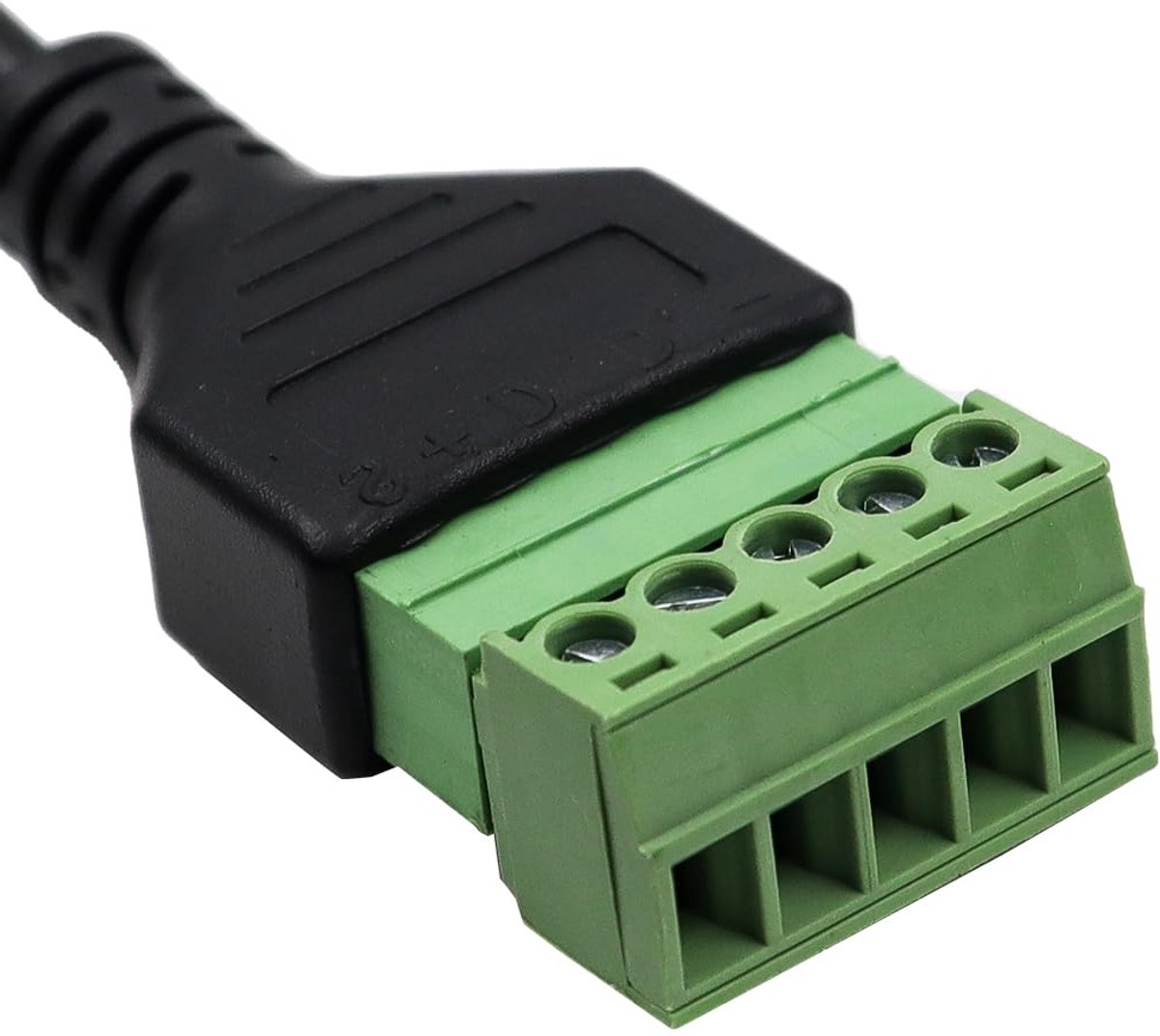 SnelShoppen - USB 2.0 Solderless Terminal Verlengkabel Mannelijke Stekker naar 5 Pin Vrouwelijke Schroefverbinding met Afgeschermde Aansluitingen, 30c