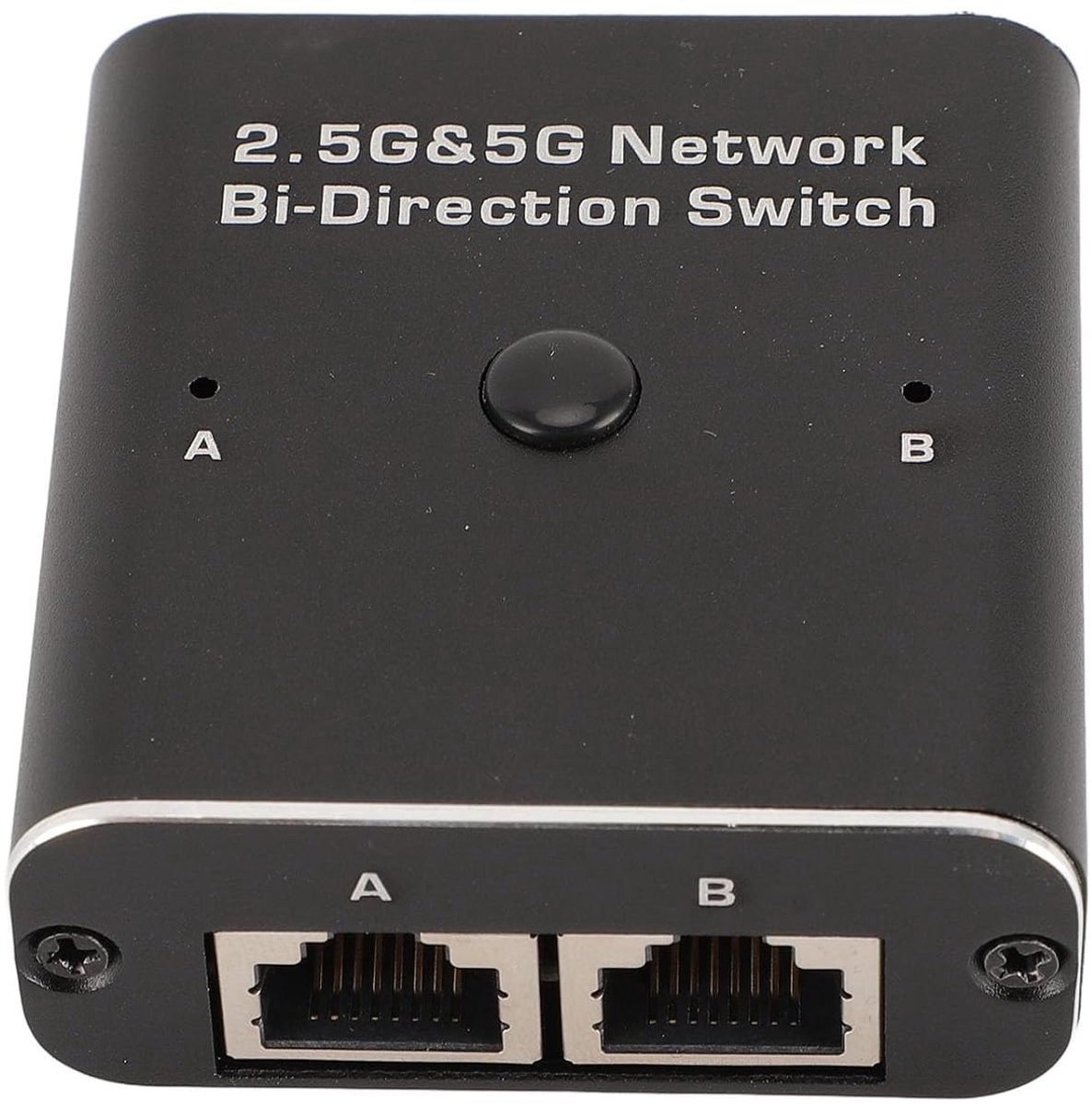 SnelShoppen - 2.5G 5G Netwerk Switch - Hoge Snelheid Communicator - 2 Poorten RJ45 - Aluminium Design - Compact Voor Buiten Gebruik
