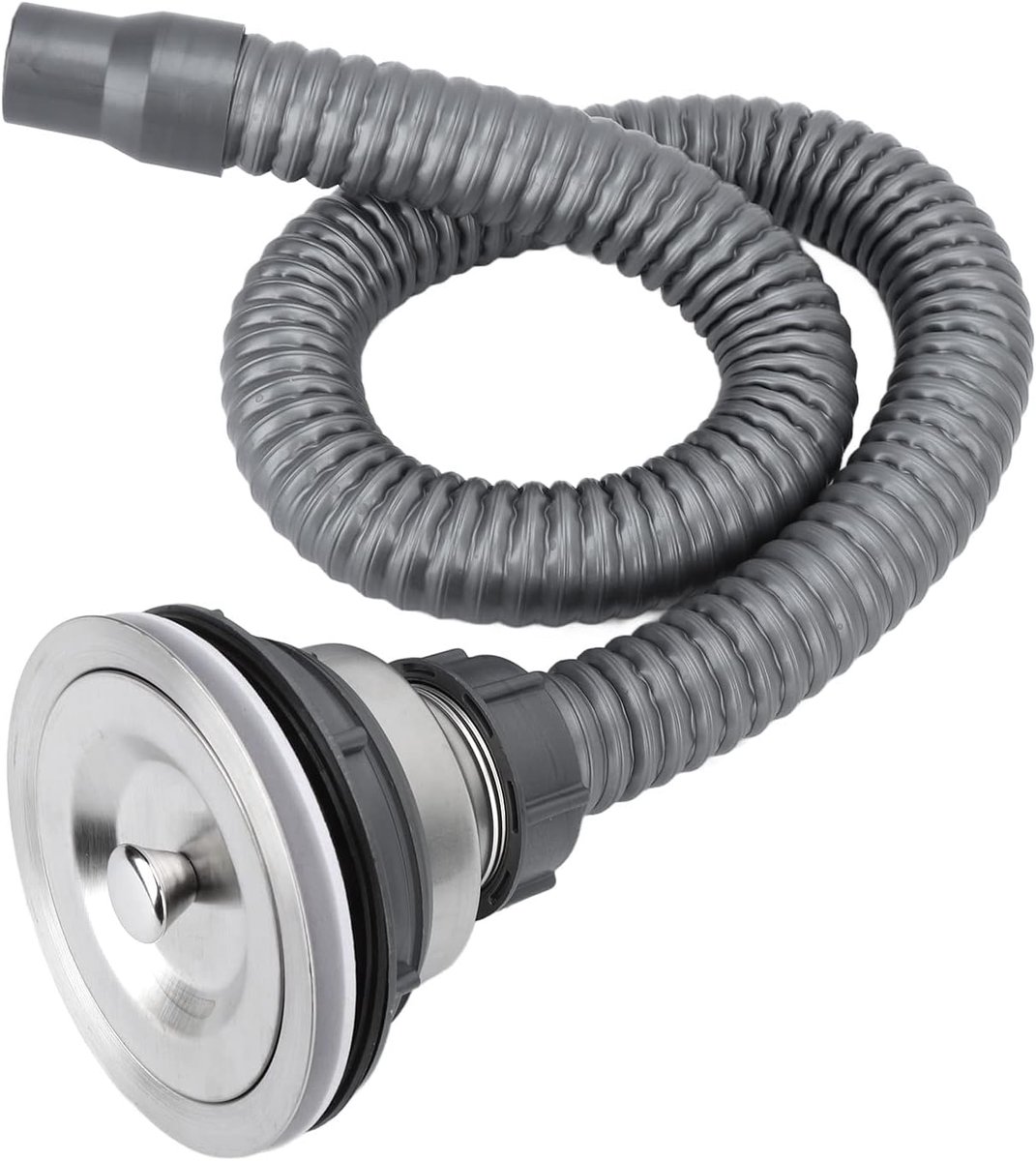 SnelShoppen - Afvoerplug Set voor Badkamer, RVS, Corrosiebestendig, Eenvoudig Design, Geschikt voor Shampooafvoeren, Voor Haar Salons, 2 Stuks