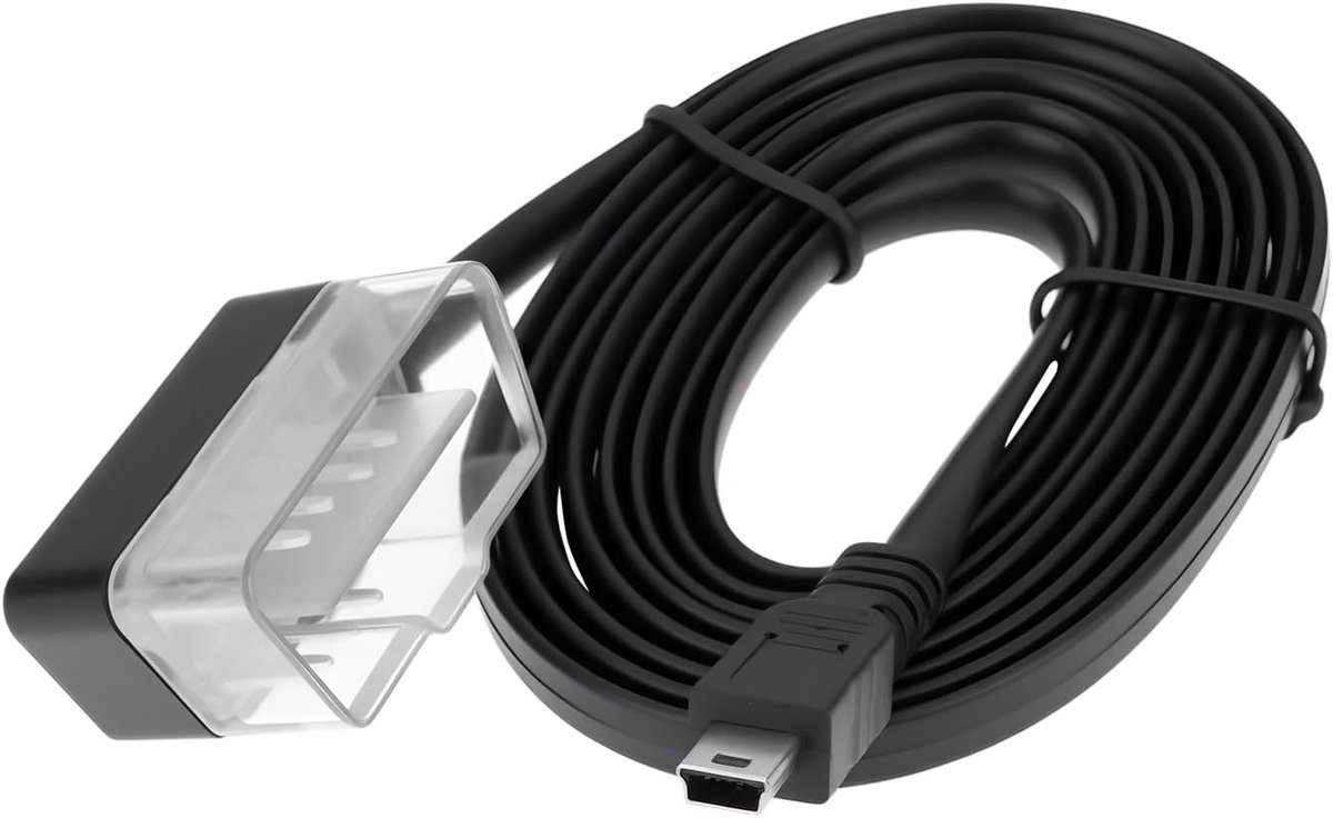 SnelShoppen - OBD II 7-Pin naar Mini USB Aansluitkabel voor Auto HUD Head-Up Display Diagnostische Adapter Draad - Plug-and-Play, ABS Materiaal, Duurz