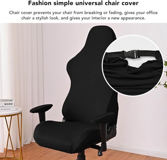 Set van 4 Gaming Stoelhoezen met Armsteunhoezen voor Draai- en Reclinerstoelen van Premium Stof — afbeelding 4