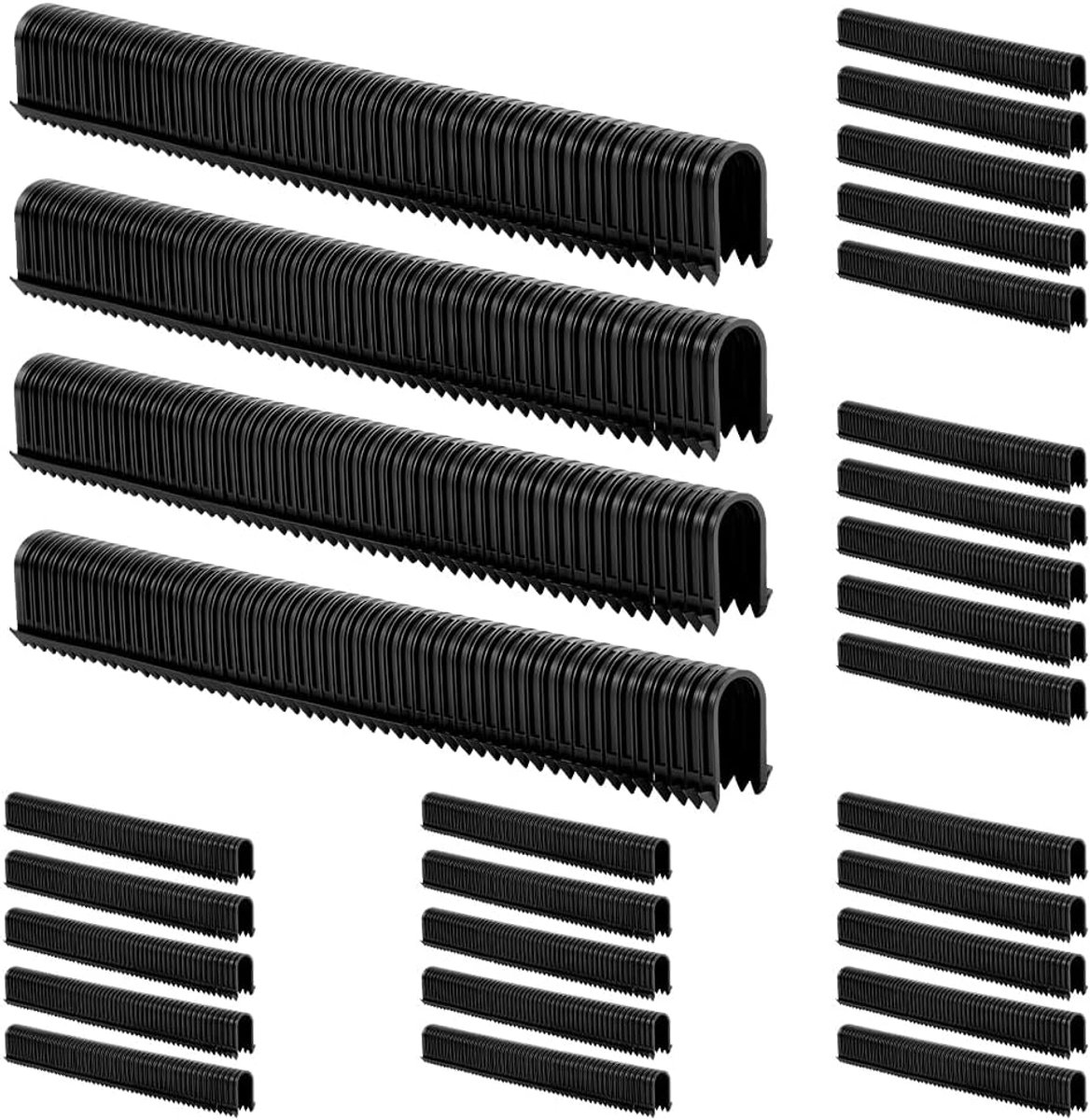 SnelShoppen - 2200 stuks Heavy Duty plastic nietjes 4,2 cm voor schuimplaat binding, vloerverwarming leidingen en doe-het-zelf projecten, zwart