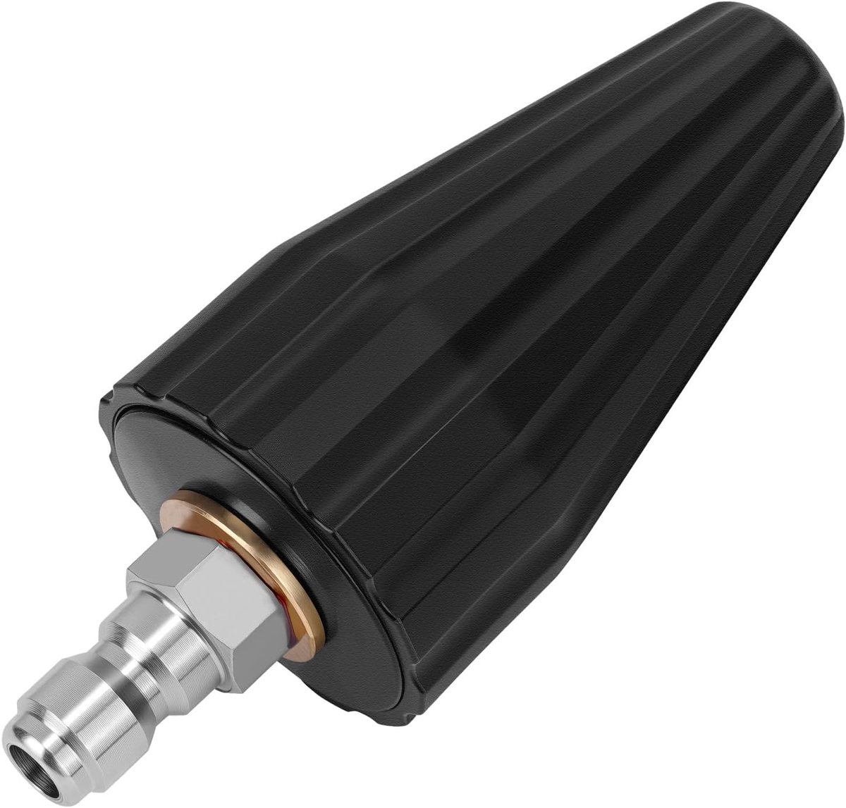 SnelShoppen - Hoge Druk Reiniger Accessoires Rotatie Turbo Spuitmond, 1/4" Snelle Aansluiting, Krachtige Reiniging, Messing en RVS Constructie, Voor T