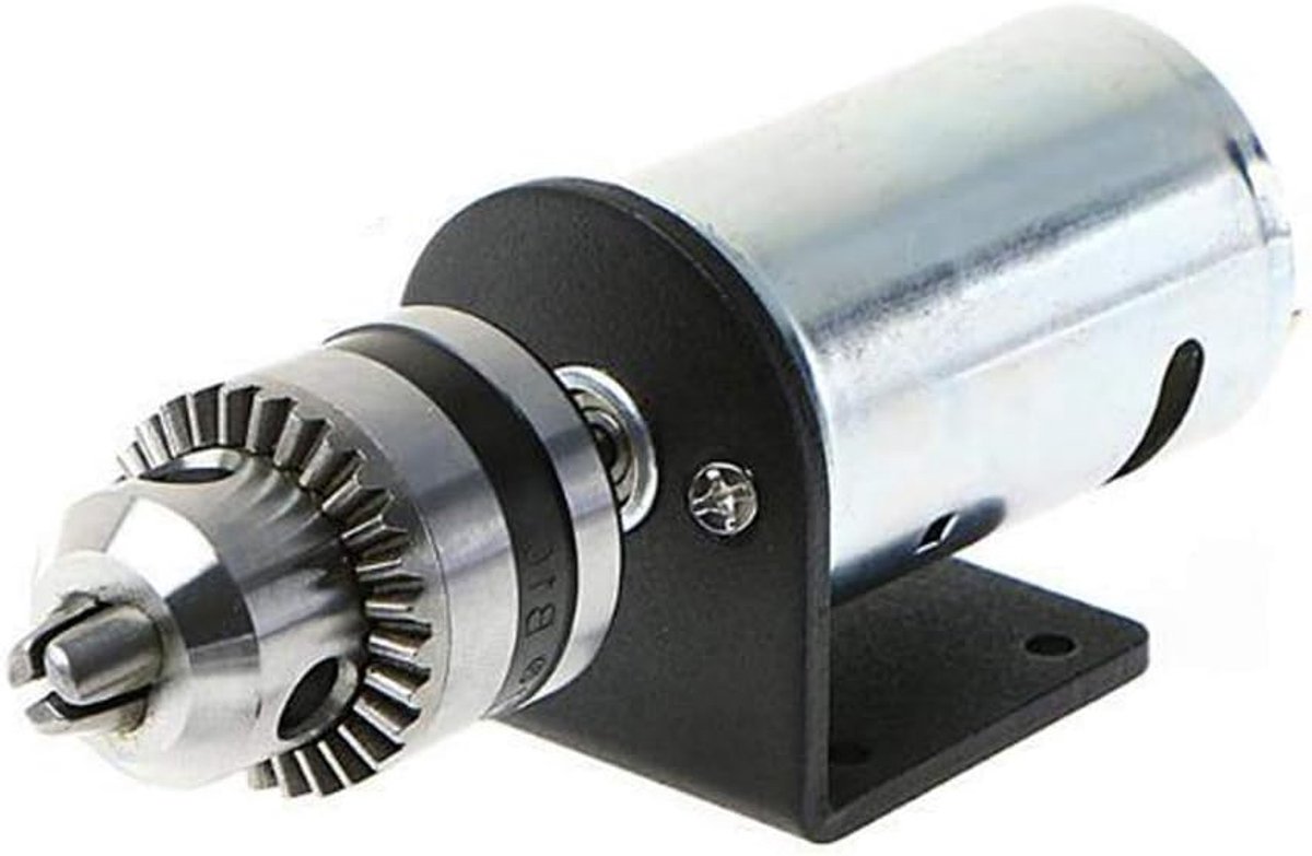 SnelShoppen - Dioche Draaibankpers 555 Motorset 12V-36V met Miniatuur Handboorhouder en Montagebeugel - Compleet Doe-het-zelf-gereedschap voor Precisi