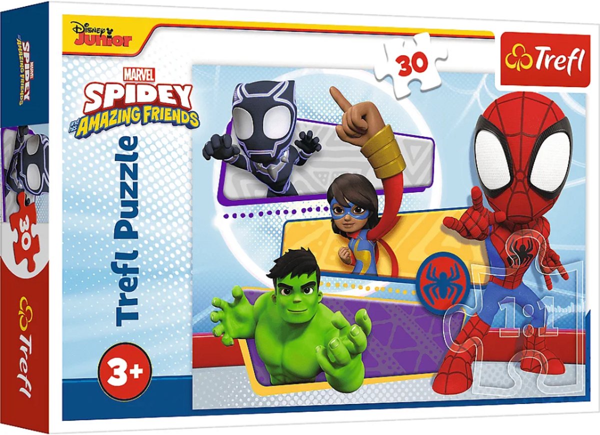 Puzzel – 30 – Dappere Spidey – Spidey en zijn vrienden – Marvel – Trefl 18322
