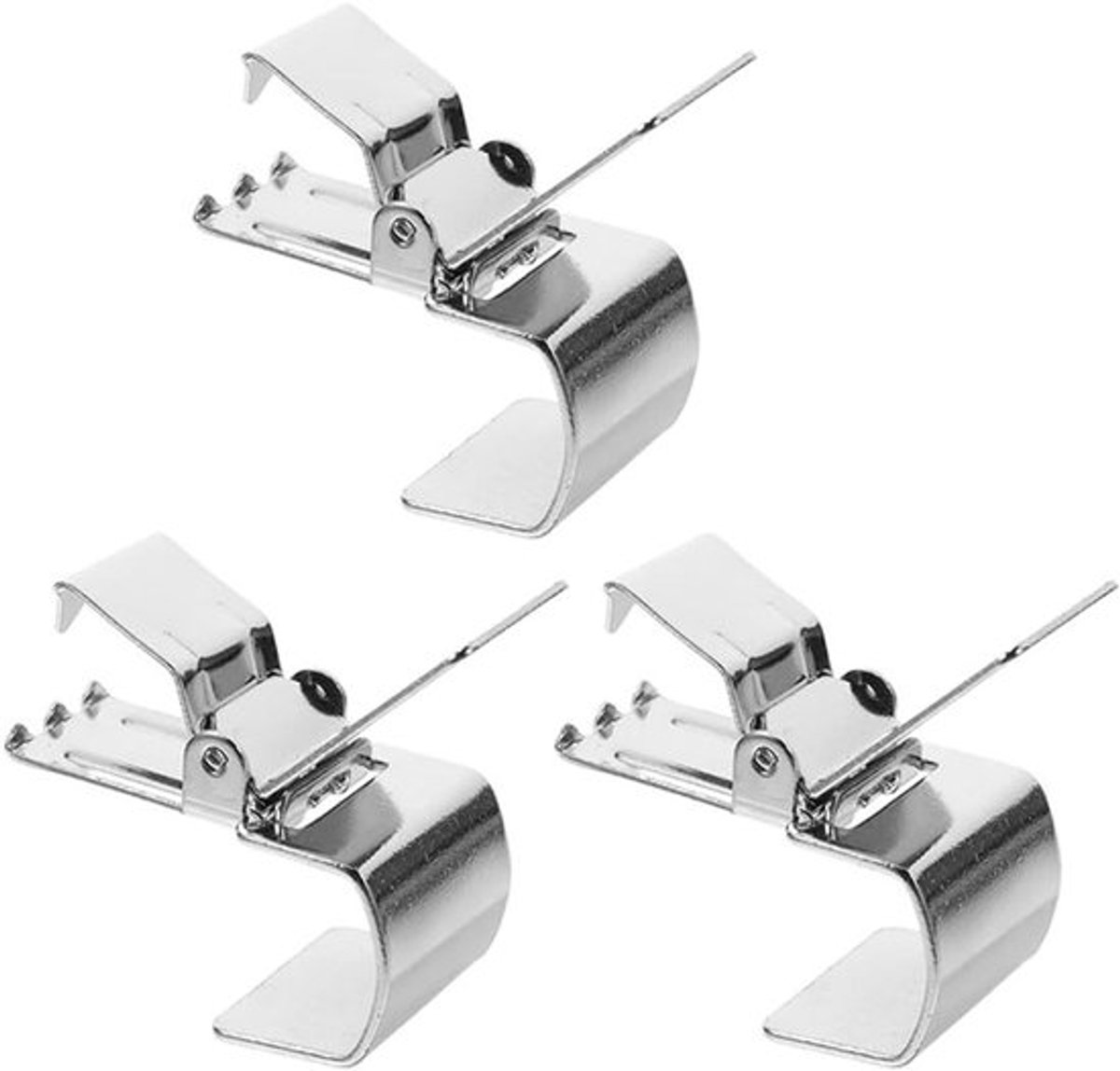 Set van 3 metalen gordijnclips voor het ophangen van tapijten, roestvrij staal, sterke bevestiging, veelzijdig gebruik