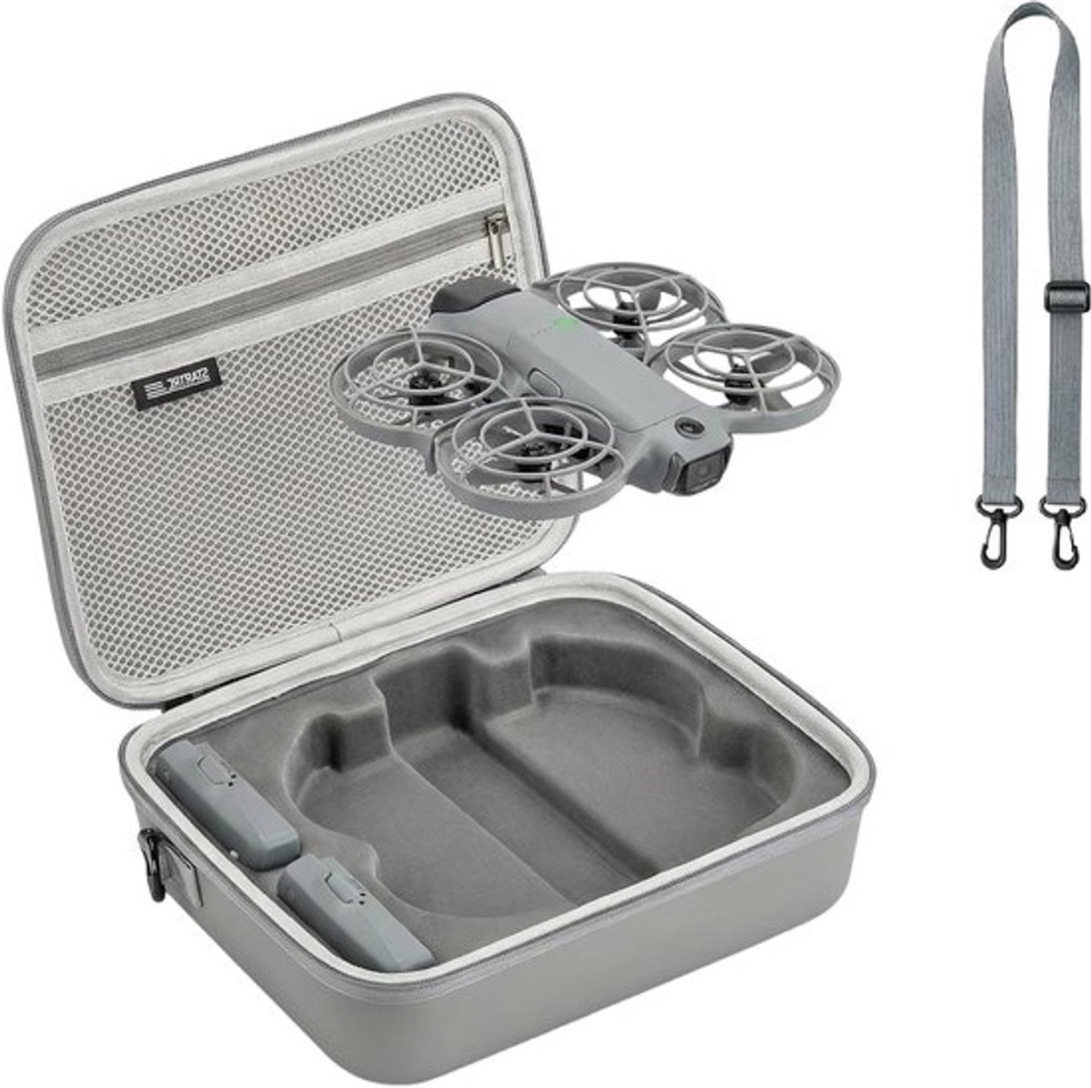 Draagbare PU-draagtas met schouderriem voor DJI Neo 2 drones en accessoires, ideaal voor bescherming en transport