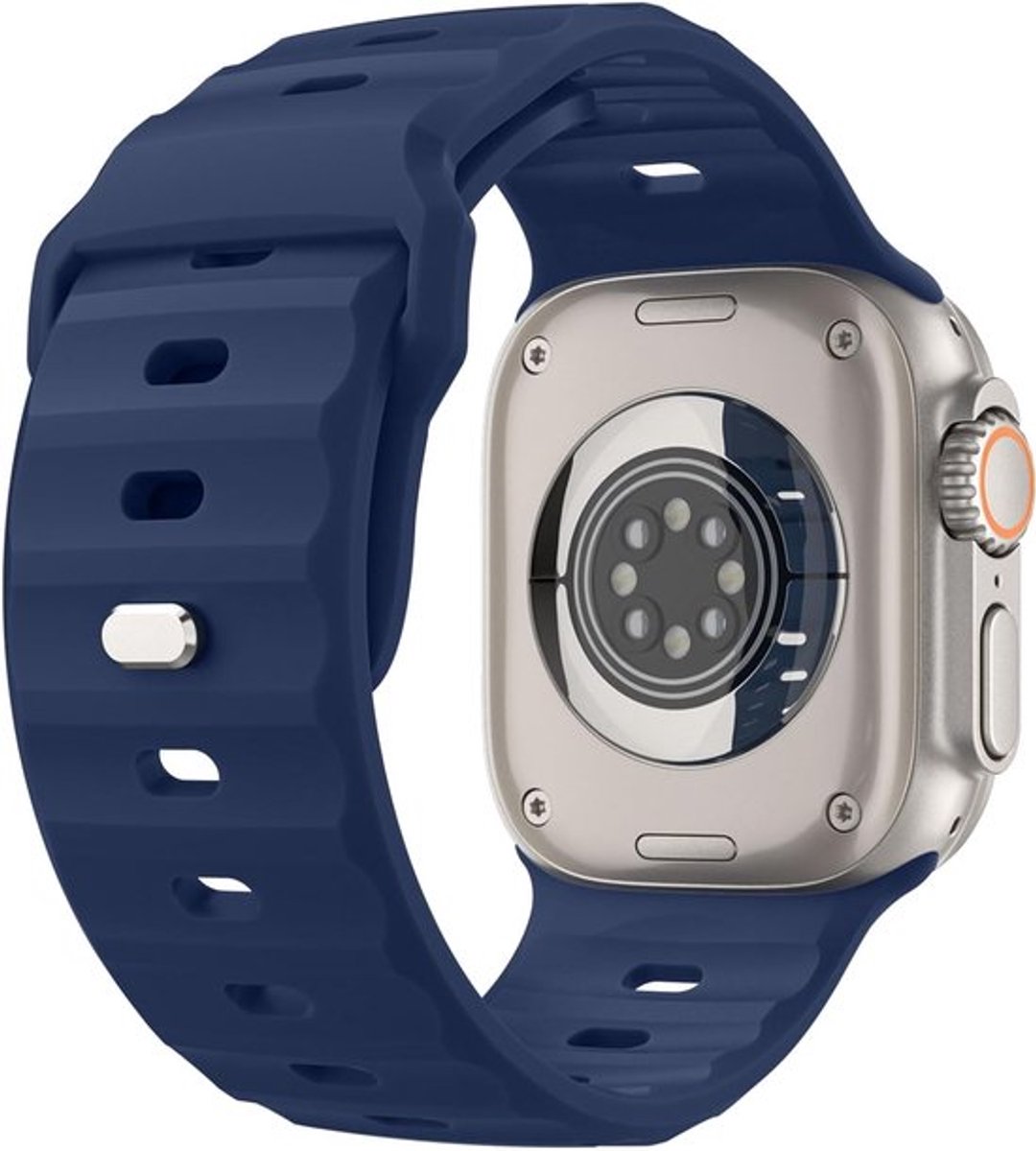Ocean Band Geschikt voor Apple Watch Ultra 2 - Siliconen Vervangband voor 49mm 46mm 45mm 44mm 42mm - Comfortabele Polsband voor Mannen en Vrouwen, Geschikt voor Series 10 9 8 7 6 5 4 SE