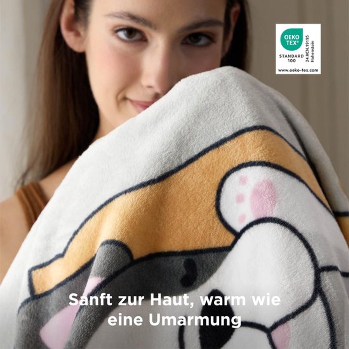 Knuffeldeken 130x150 cm - Zachte Fleece Deken - Decoratieve Deken - Cadeau voor Moederdag/Vaderdag - Opvallende Prints - Geschenk Klaar