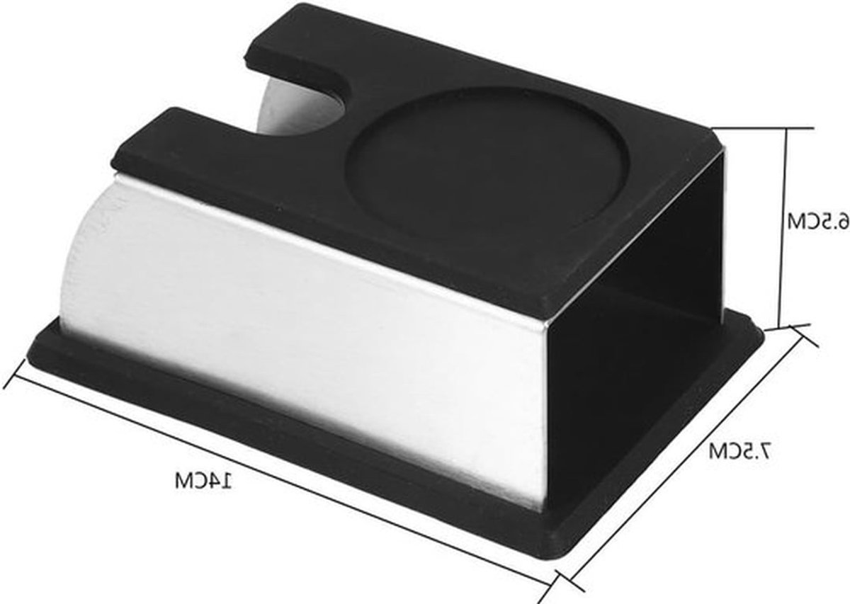 Tampmat en Tamperhouder voor Koffie - RVS en Siliconen Tamping Mat met Accessoires in 2 Kleuren voor Barista's