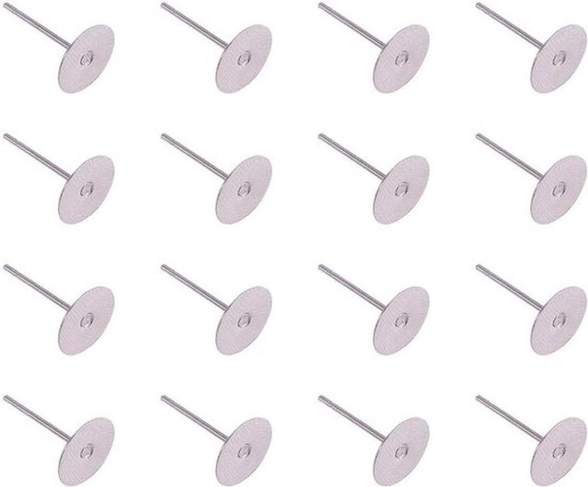 304 RVS Hoepel Oorbellen 12 x 8 mm - Levercomponent Oorbellen Hangers, 50 Stuks per Zak