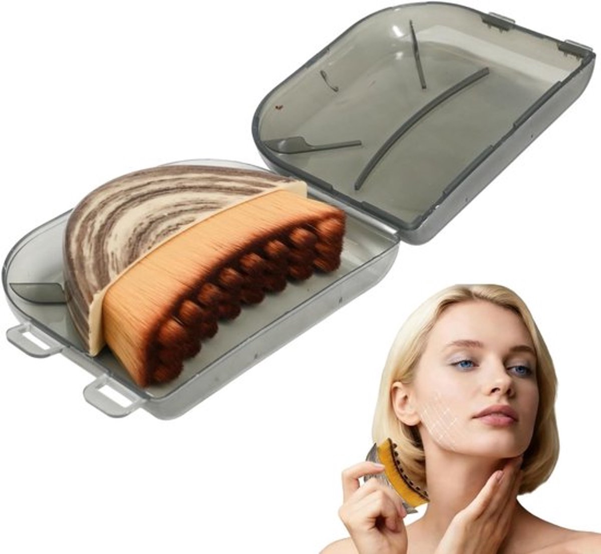 Lymfedrainage Borstel voor Gezicht, Droge Borstels voor Gezicht, Ergonomische Massageborstel voor Kaak en Hals, Zacht en Draagbaar voor een Stralende Huid en Verbeterde Doorbloeding