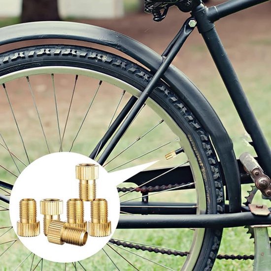 Universele Fietspomp Ventieladapter Set, 18 Stuks, Geschikt voor Dunlop en Sclaverand naar Schrader Ventielen, Inclusief 12 Ventieldoppen en Accessoires — afbeelding 4