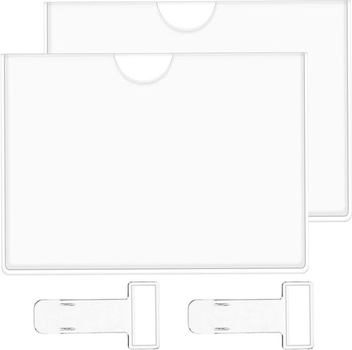 Set van 4 Zelfklevende Parkeergarage Kaarthouders voor Auto - Windshield Clip en Labelhouder voor Gemakkelijk Parkeren