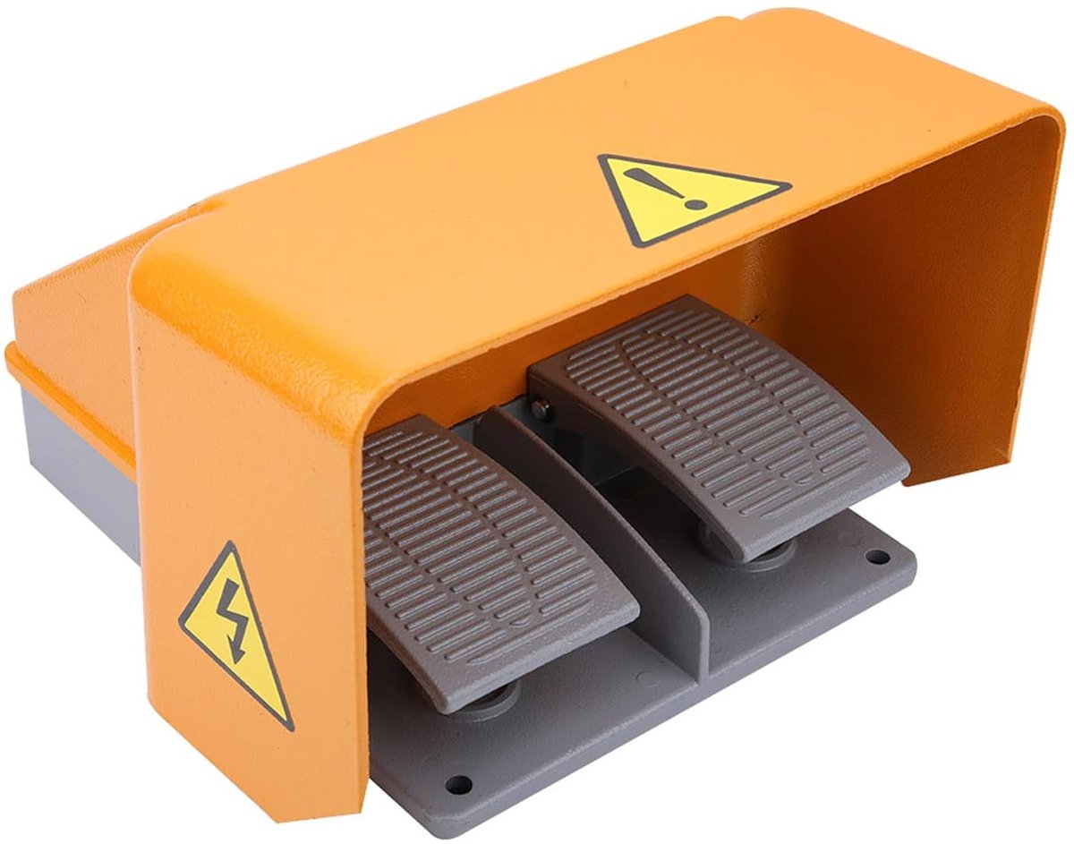 SnelShoppen - Pedal Switch, Stofdicht Aluminium Drukschakelaar AC380V DC220V voor Huishoudelijk Gebruik, Ideaal voor Keuken, Tuin, Camping en Meer