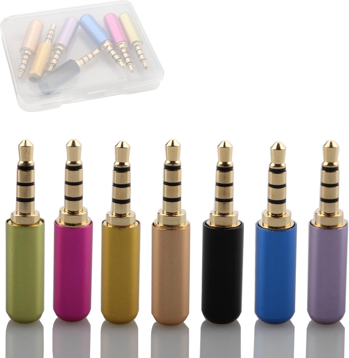 3.5mm Stereo Male Jack Plug - 4-polige Soldering Connector - Geschikt voor DIY Hoofdtelefoons - ShopVlot