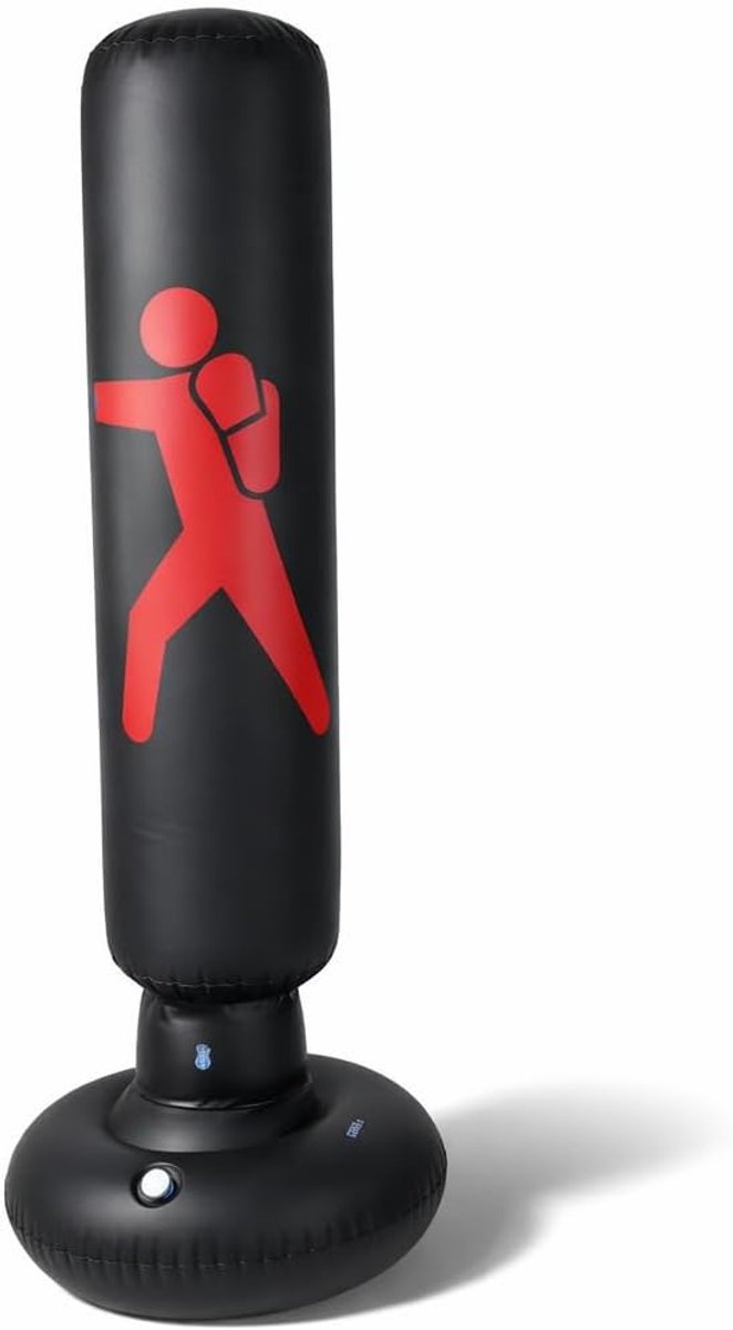 SnelShoppen - Punching Bag 160cm Hoog PVC Staande Bokszak Opblaasbaar Kickbokszak Tumbler Kolom Zandzak voor Volwassenen en Tieners