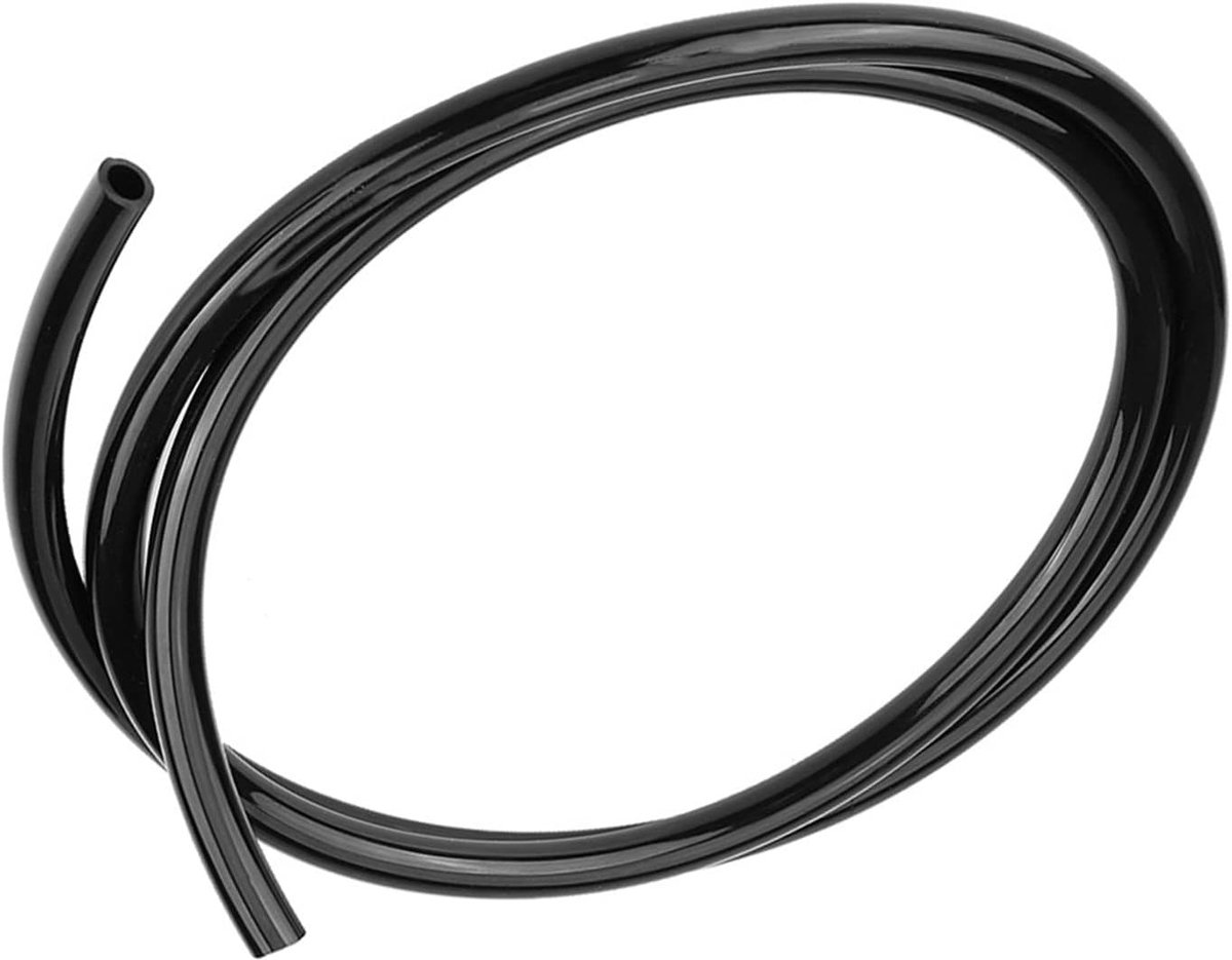 SnelShoppen - Motorbrandstofslang 8mm Zwart Rubber - Brandstofslang voor Scooter, Generator, Mini Scooter, Benzinemotoren - 1m Lang - Duurzaam en Betr