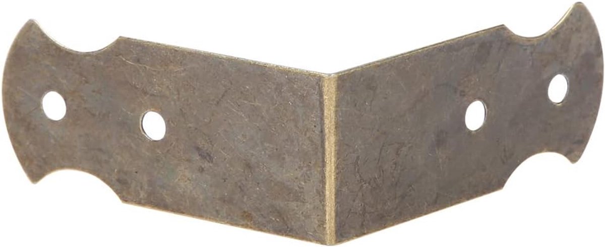 SnelShoppen - 50 Stuks L Vormige Hoekbeschermer, Vintage Metaal Decoratieve Hoekbeschermer, Randbeschermer voor Sieradenkist, Meubel en Kast (L8x1.8cm