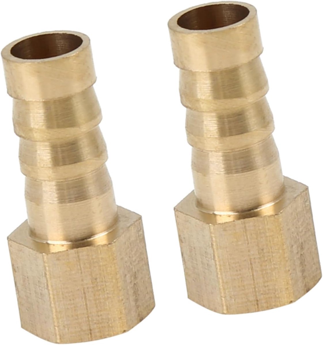 SnelShoppen - 2 Stuks Messing Slang Grommets Verbinders, Slang Schroefverbinding 8mm Slang ID x G 1/8 Inch NPT Vrouwelijke Draad Slang Verbinder Verva