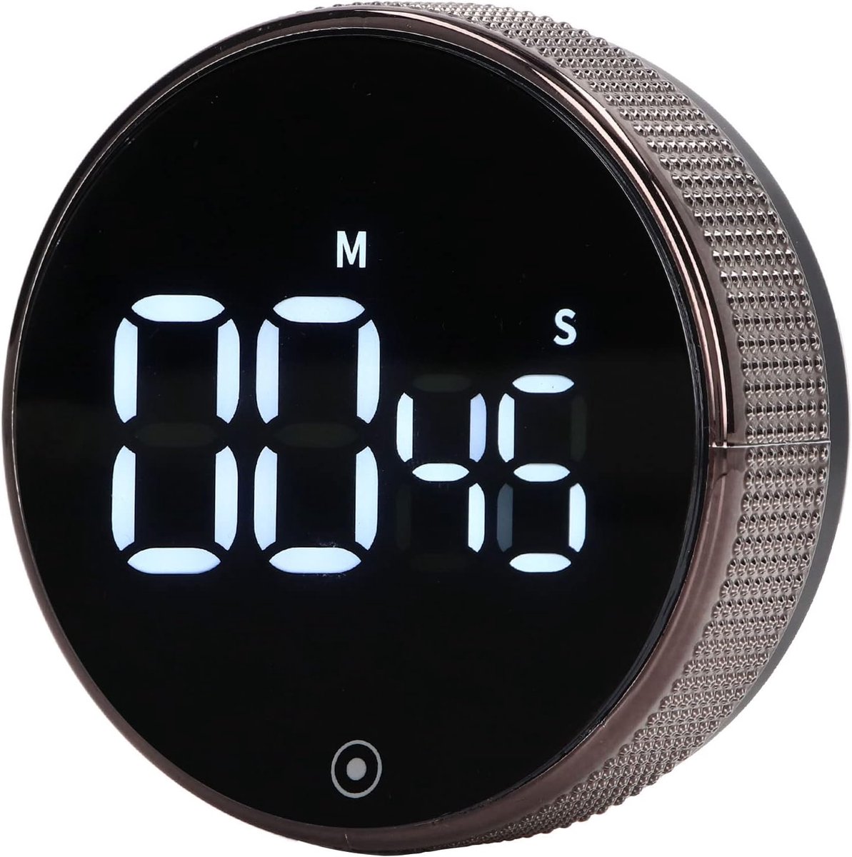 SnelShoppen - Keukentimer Rotating, Stille Magnetische Zuiger LED Countdown Timer Zwart Met Groot LED Display Voor Koken, Senioren En Kinderen