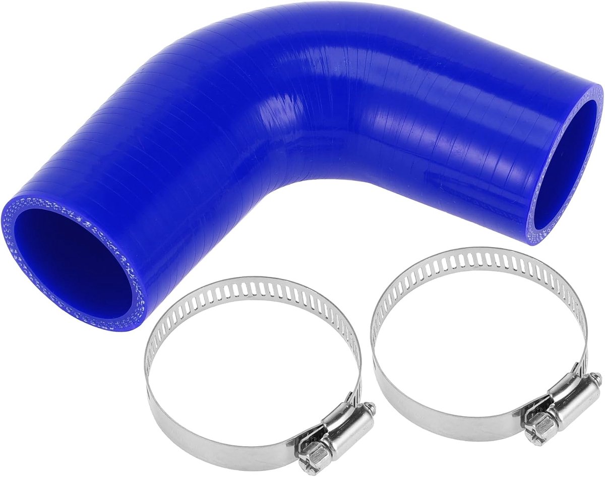 SnelShoppen - 90 Graden Blauwe Silicone Slang Set 40mm ID 90mm Lengte Inclusief Klemmen - Universele Koelslang voor Motor, Remvloeistof, Antivries