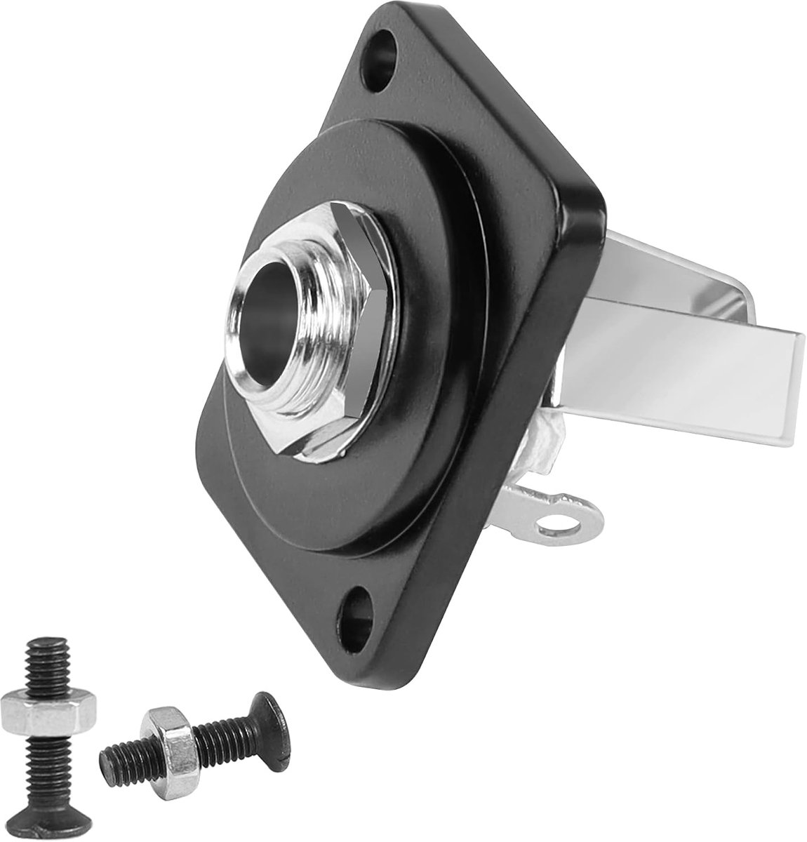SnelShoppen - TRS 1/4 Paneel Mount Soldeer Audio Adapter 6.35mm Vrouwelijk naar Soldeer Terminal Stereo Connector - Grote 3 Pool Soldeer Microfoon Aan
