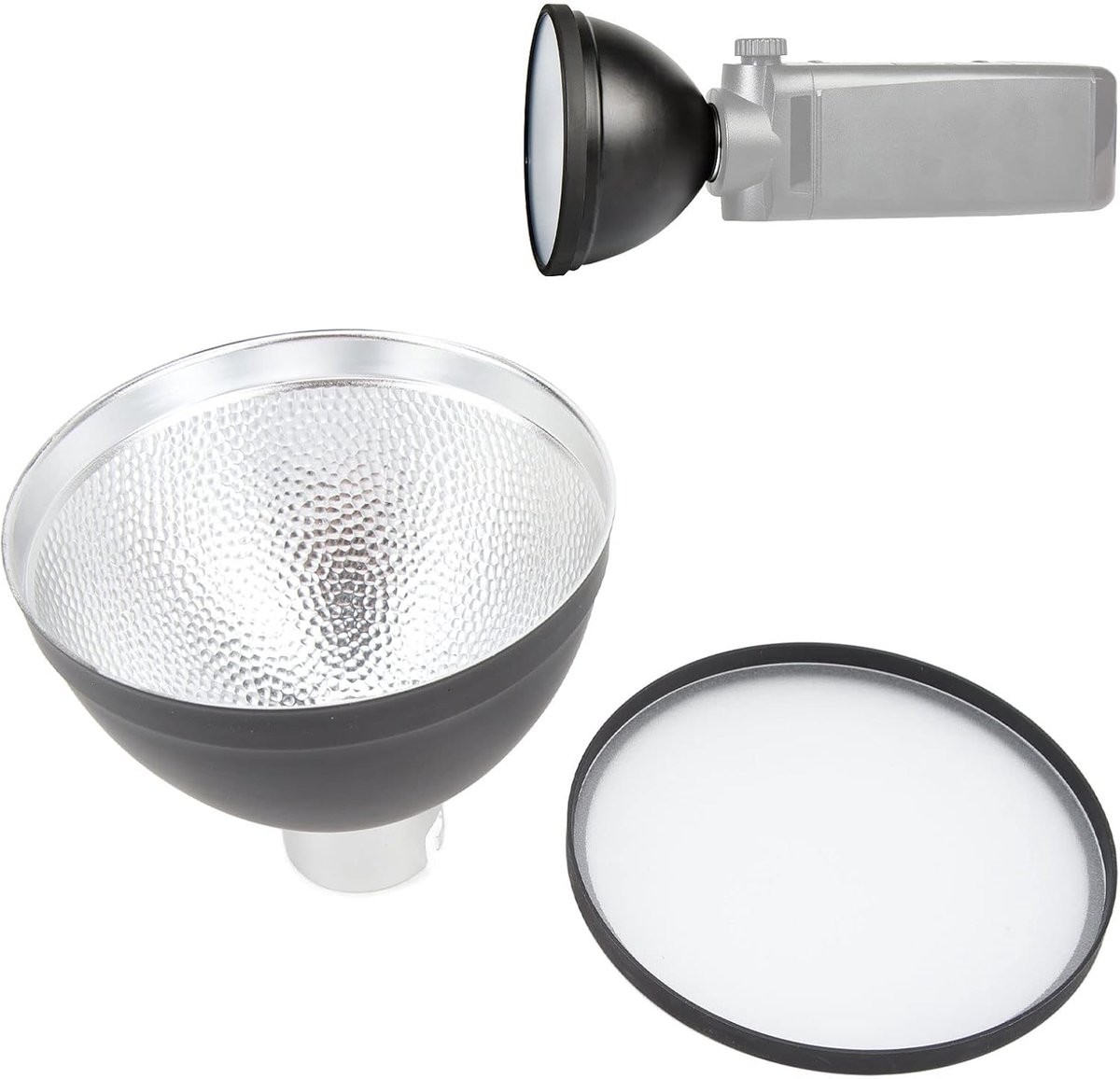 SnelShoppen - Standaard Reflector Diffuser 12cm voor ADS2 AD200 AD360 - Lichtdiffuser voor Natuurlijker Licht - Voor Portretten en Fotografie