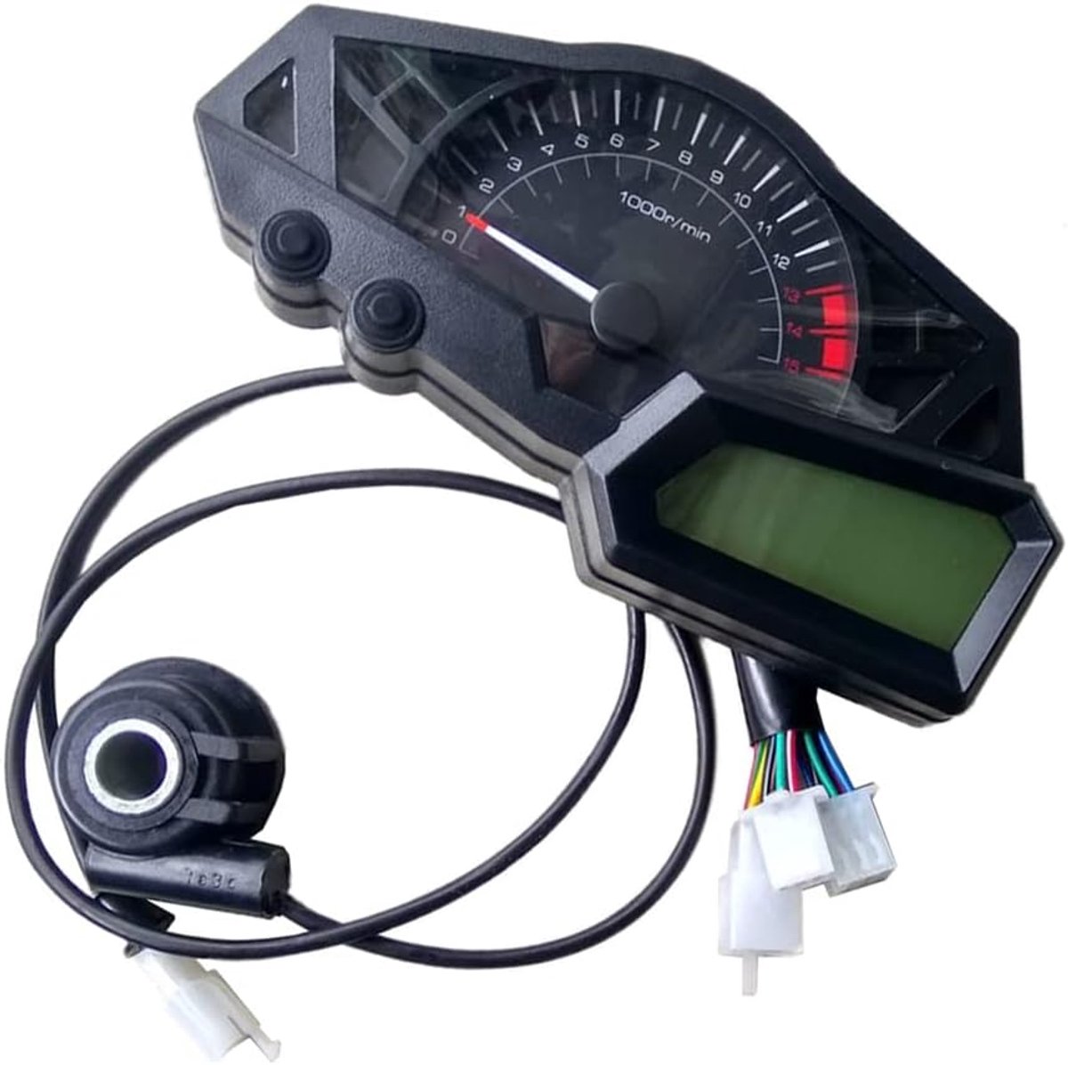 SnelShoppen - Multifunctionele Moto Fiets Snelheidsmeter met LCD Display, Geschikt voor Kawasaki Ninja 300/EX300/300SE 2013-2015 - Digitale Odometer,