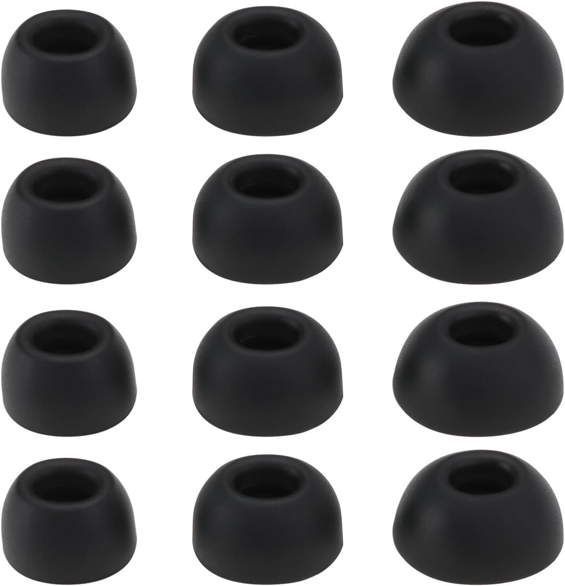 SnelShoppen - 6 Paar Silicone Oordopjes S/M/L 11x6.5mm 12x6.5mm 14x6.5mm Zachte Oorkappen Geschikt voor JBL Tune Buds Hoofdtelefoons, Zwart