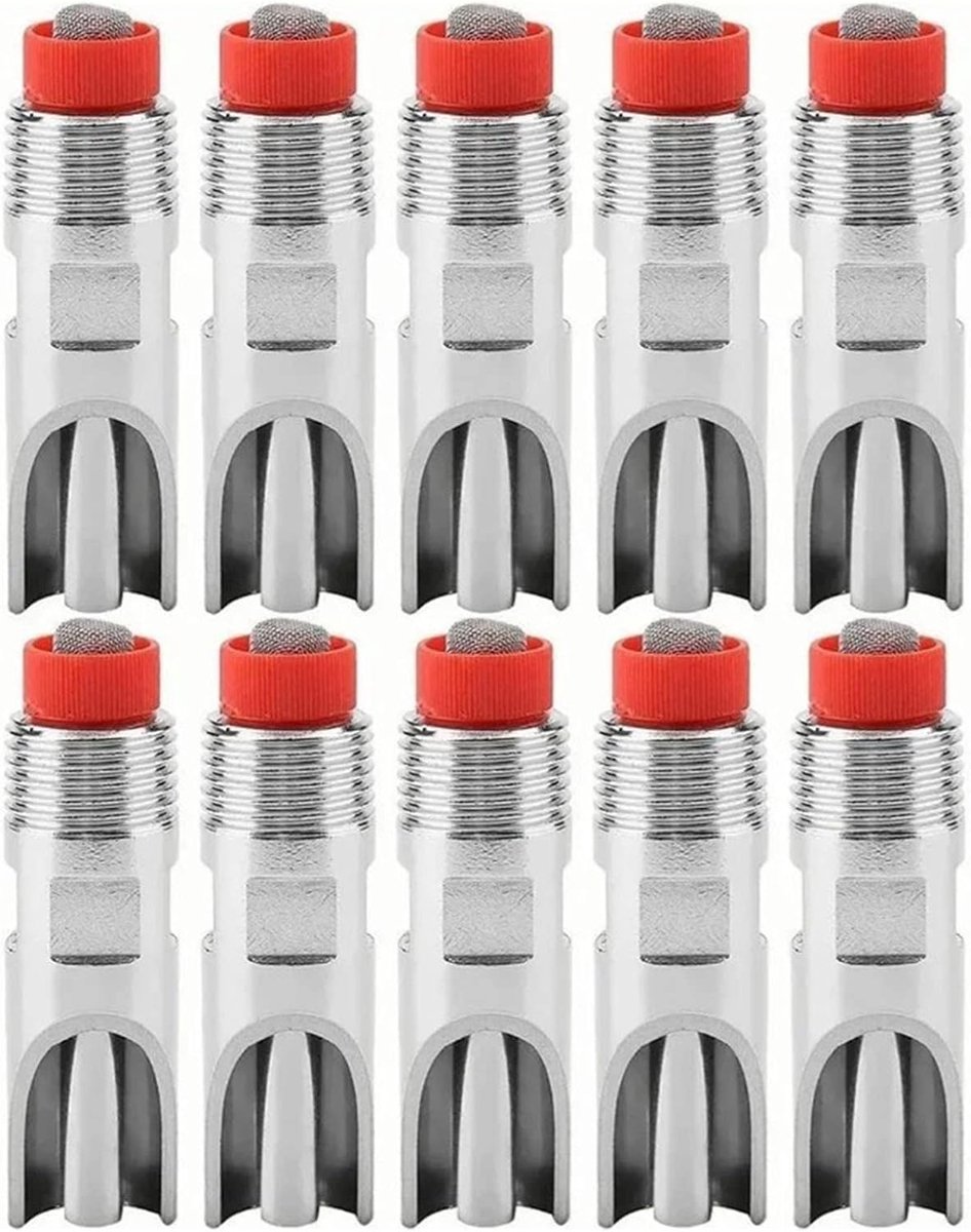 SnelShoppen - Set van 10 Verstelbare Roestvrijstalen Varkensdrinkers – Automatische Lekvrije Waterdispenser met Varkensnippels voor Varkenshok, Schuur