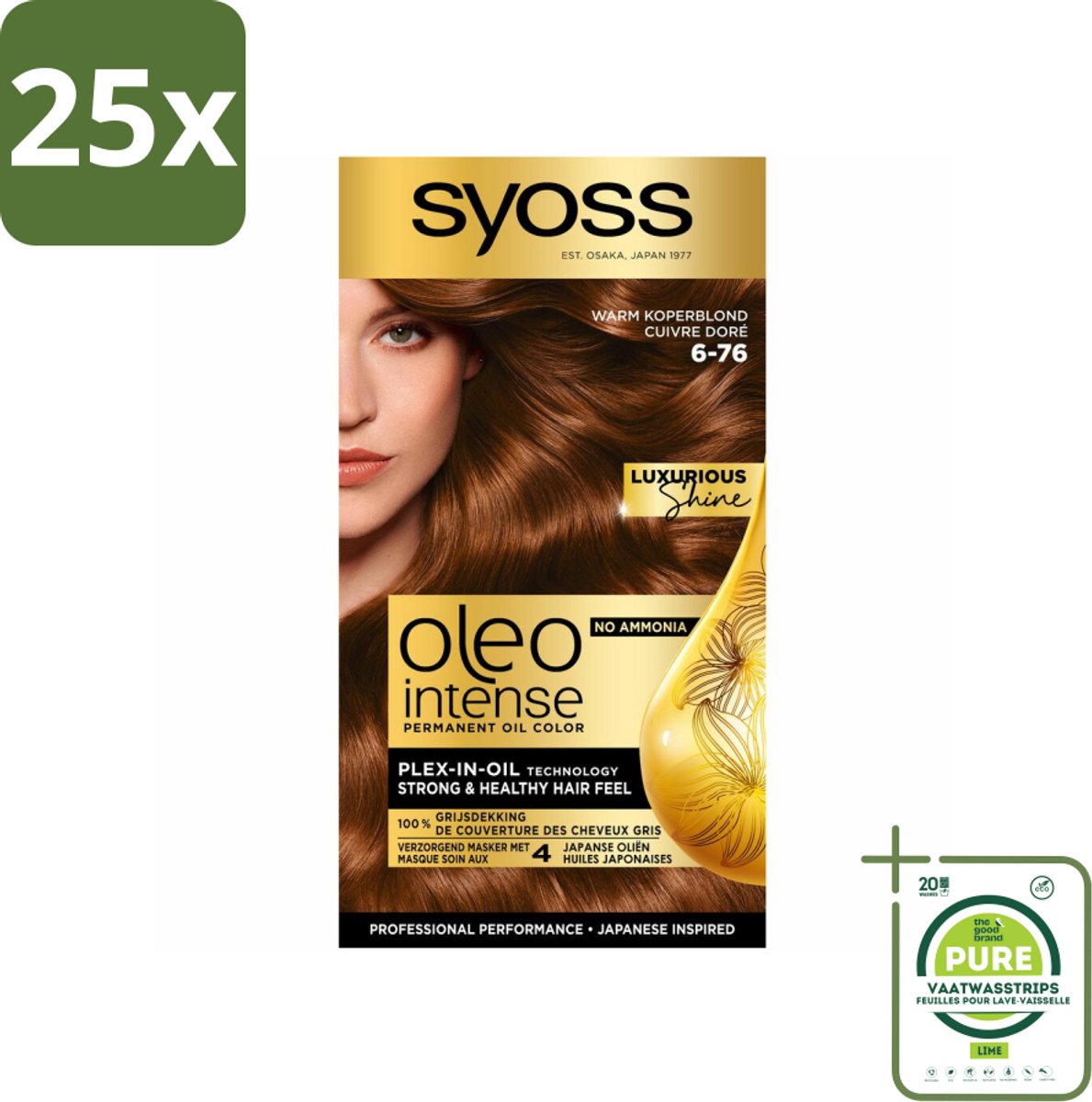 Syoss Oleo Intense - Haarverf - 6-76 - Warm Koperblond - 115ml x 25
