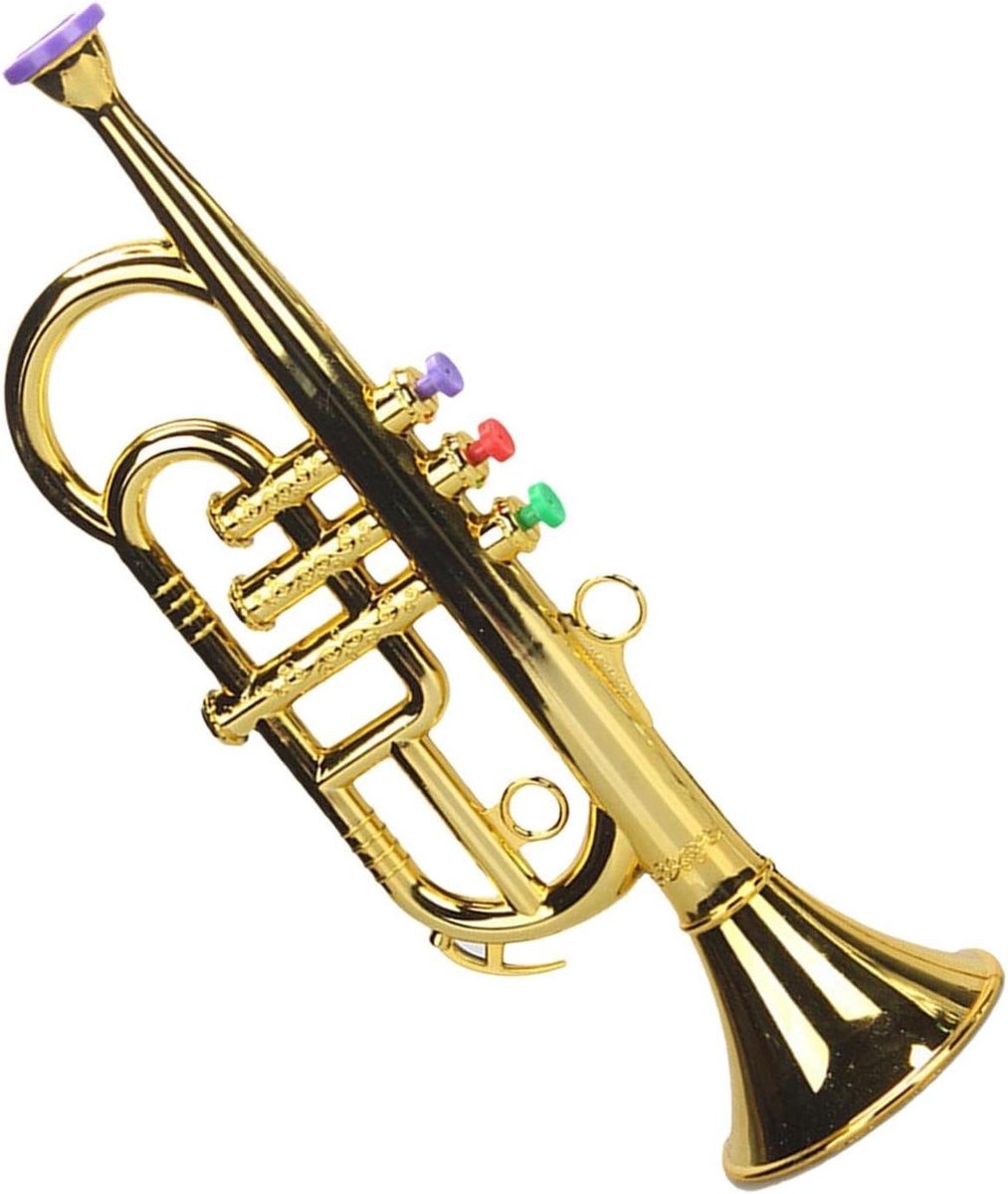 Speelgoedtrompet - Muziek Speelgoed Instrument - Muzikale Inspiratie - Realistisch Ontwerp - 50.4 cm - Goud