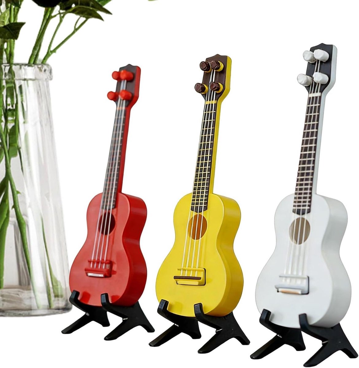 Miniatuur Gitaar Set - Speelgoed Gitaar - Muziek Oefenen - Verstelbare Stemschroeven - 3 stuks - Niet gespecificeerd