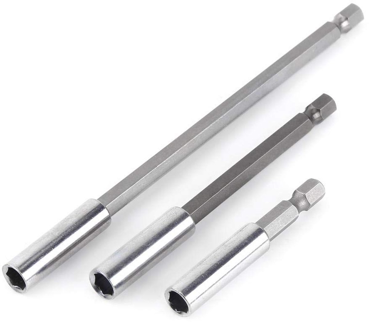 SnelShoppen - 3-delige Magnetic Mortise Bit Houder voor Boormachine, 1/4 Inch Schacht, Hoogwaardige Carbon Staal en Chroom Vanadium Staal, Voor Schroe