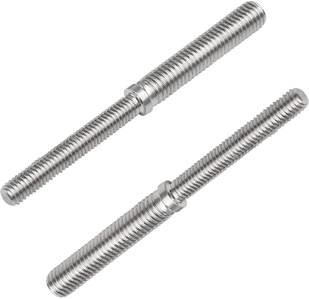 SnelShoppen - 2 Stuks Schroef Bouten Dubbel Eind M6 naar M8 304 Roestvrij Staal Draad Adapter voor Structurele Pilaren (80mm)