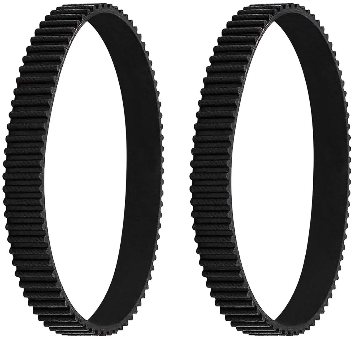 SnelShoppen - 2x Aandrijfriem Rubber Zwart 3mm Stapelafstand 10mm Breedte 77 Tanden 231mm Omvang Geschikt voor Grasmaaier