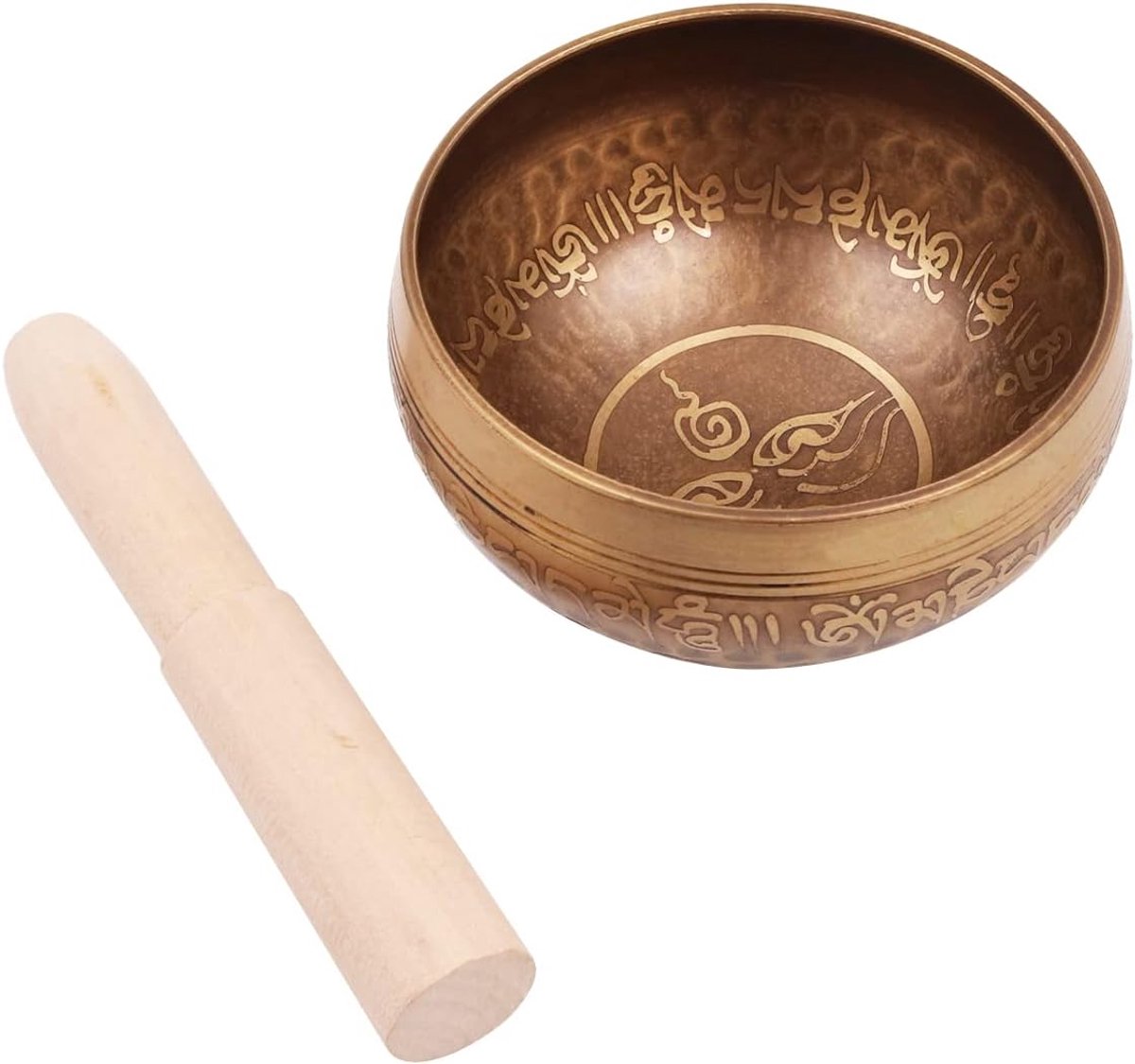 SnelShoppen - Tibetaanse Klankschaal Set met Hamer, Meditatie Klankschaal voor Healing, Gebed, Yoga en Mindfulness, Diameter 9 cm, Compleet met Access