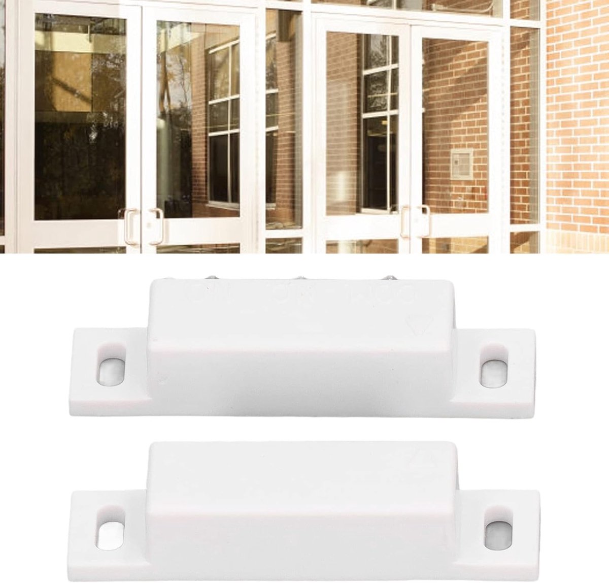 SnelShoppen - 2Pcs Magnetische Reed Schakelaar Normaal Open Gesloten NC NO Deuralarm voor Deur Muur Raam Beveiliging Magnetisch Alarm Schroef Aansluit