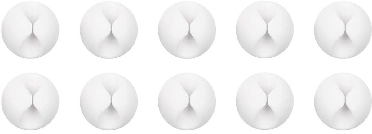 Lifeswonderful - Pack of 10 – self-adhesive cable ties for USB cable (white) - ShopVlot