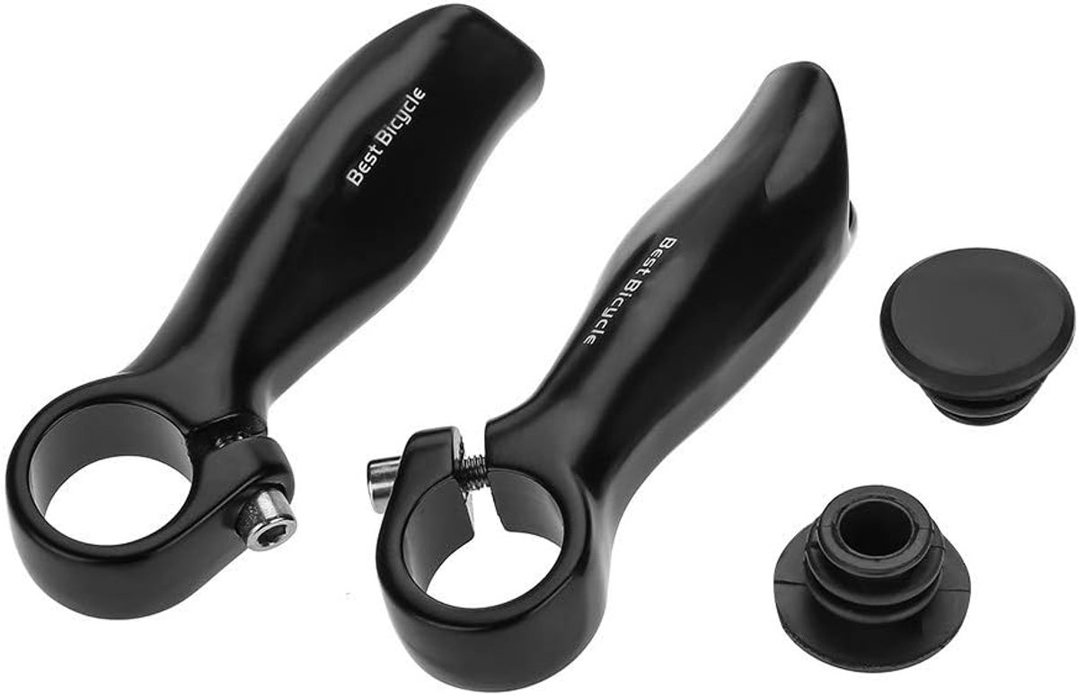 SnelShoppen - Fiets Handlebar Ends Aluminium Mountainbike Handvatten Veiligheid Grip 22.2 mm 1 Paar