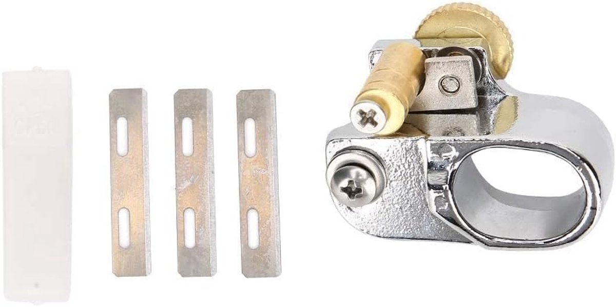SnelShoppen - Leer Snijgereedschap, Precisie Messen voor Handgemaakte Accessoires, Leerbewerking en Kleding, 3 Verwisselbare Koppen voor Efficiënt DIY