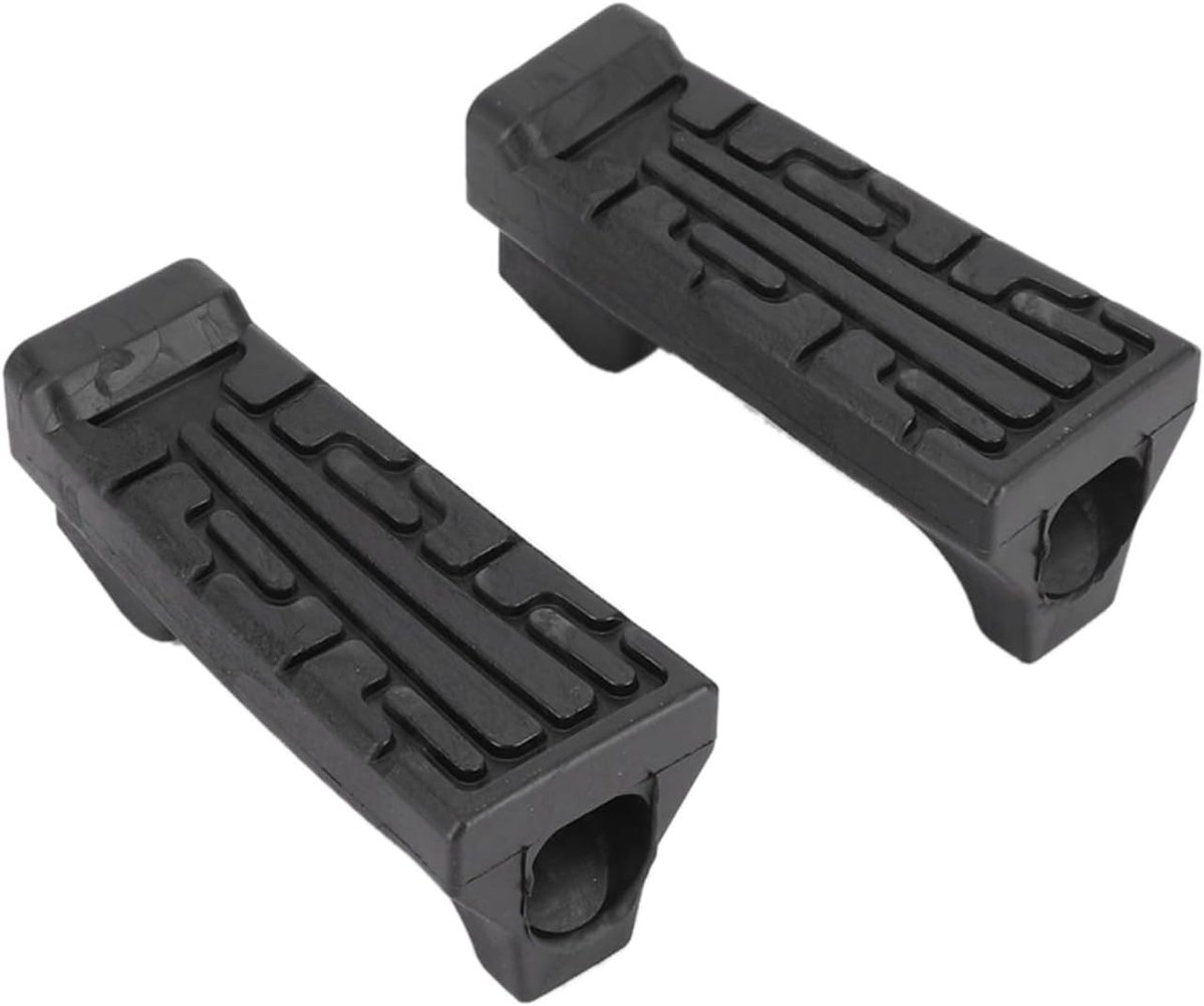 SnelShoppen - Rubber voetsteun pedalen voor motoren, geschikt voor Yamaha YBR 125, hoogwaardig en slijtvast, eenvoudig te installeren, 1 paar, zwart,