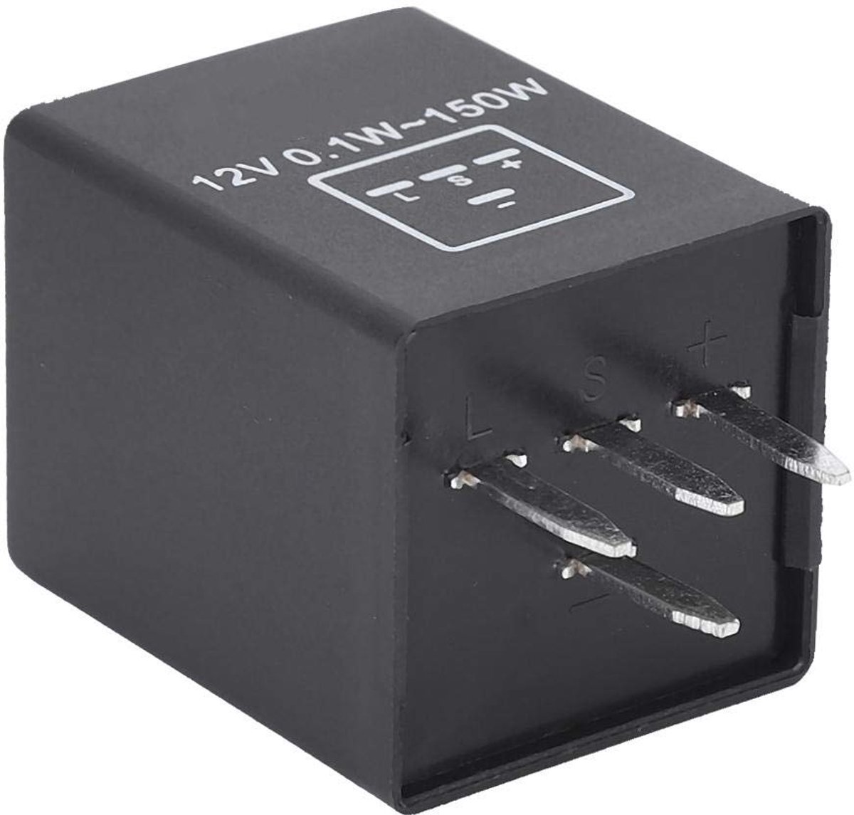 SnelShoppen - Flash Relay 4-Poorts, Waterdicht, Stofdicht, Duurzaam, 400 Werkuren, LED Flitsrelais voor Auto, Plug en Play