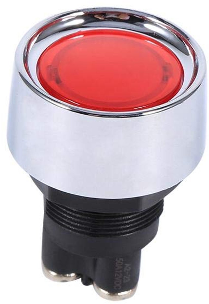 SnelShoppen - Engine Start Knop Startschakelaar, DC 12V 50A Voertuig Auto Motor Start Knop met Rood Licht, Universeel, Duurzaam Kunststof en Metaal