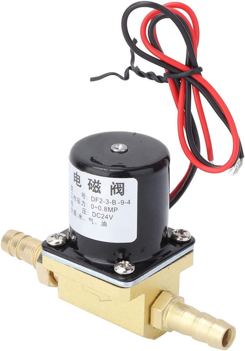 SnelShoppen - Solenoïde Ventiel 0~0.8mpa 2-Weg Messing G1/8" Vervangingsventiel voor Water, Lucht, Gas, Olie (DC24V)
